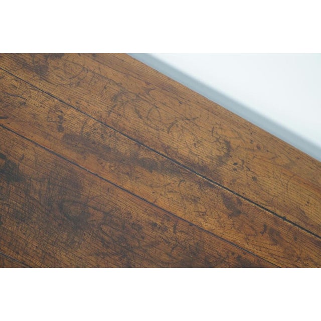 19th Century French Farmhouse Dining Table in Chestnut For Sale - Image 9 of 18