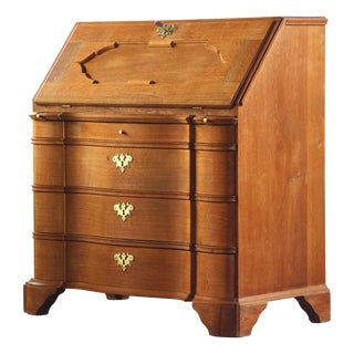 Vintage Oak Fold Down Secretaire, 1960s For Sale