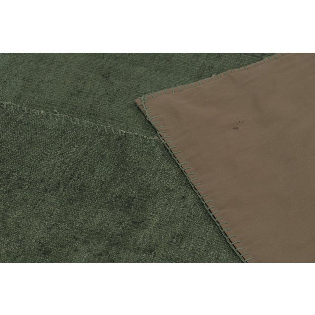 Green Vintage Turkish Patchwork Rug With Green Tones and Linear Accents - Rug & Kilim For Sale - Image 8 of 10