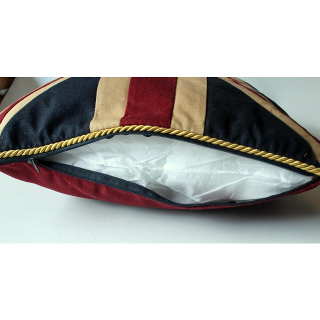 Red English Royal Flag Accent Pillow - Union Jack Pillow - With Insert Pillow - Handmade For Sale - Image 8 of 8