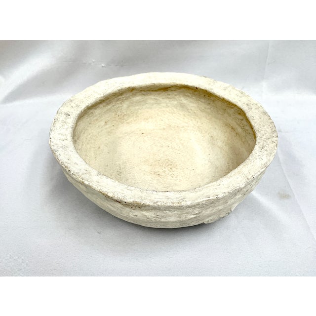 Contemporary Vintage Handcrafted Paper Mache Bowl For Sale - Image 3 of 8
