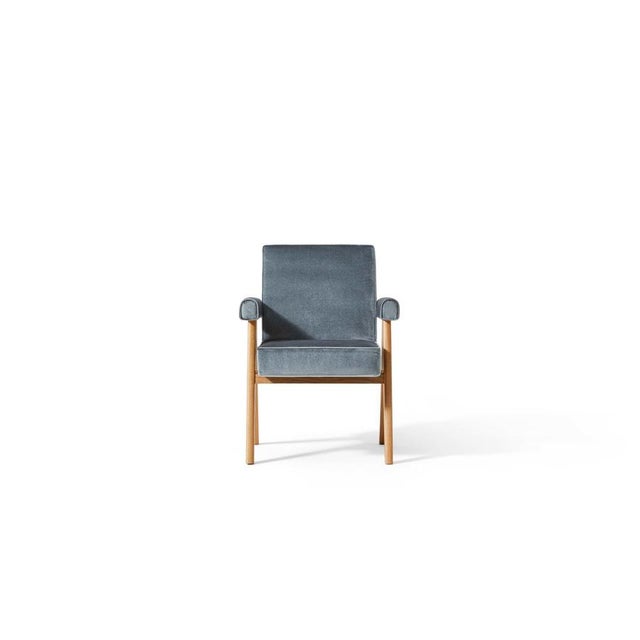 Wood Committee Chair with Arms attributed to Pierre Jeanneret for Cassina For Sale - Image 7 of 12