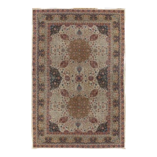 Extremely Fine Antique Sivas Handmade Carpet, Red and Green, All-over Design For Sale