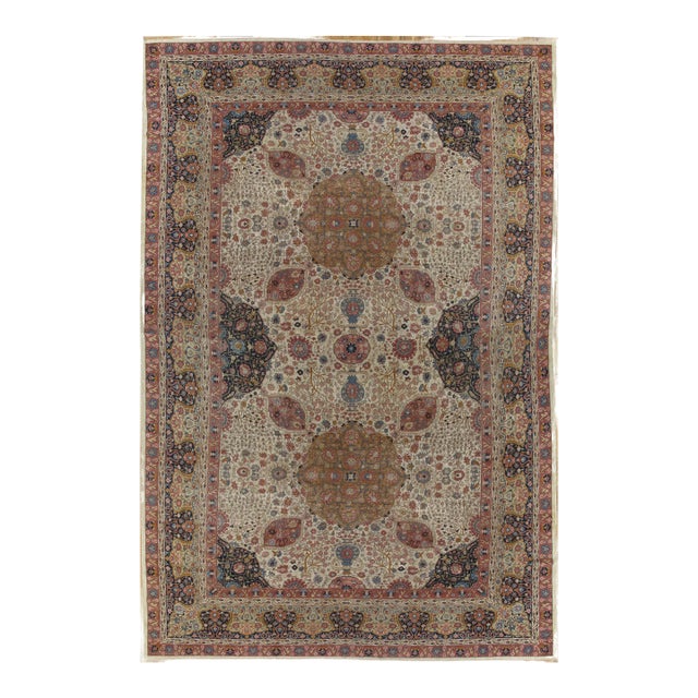 Extremely Fine Antique Sivas Handmade Carpet, Red and Green, All-over Design For Sale