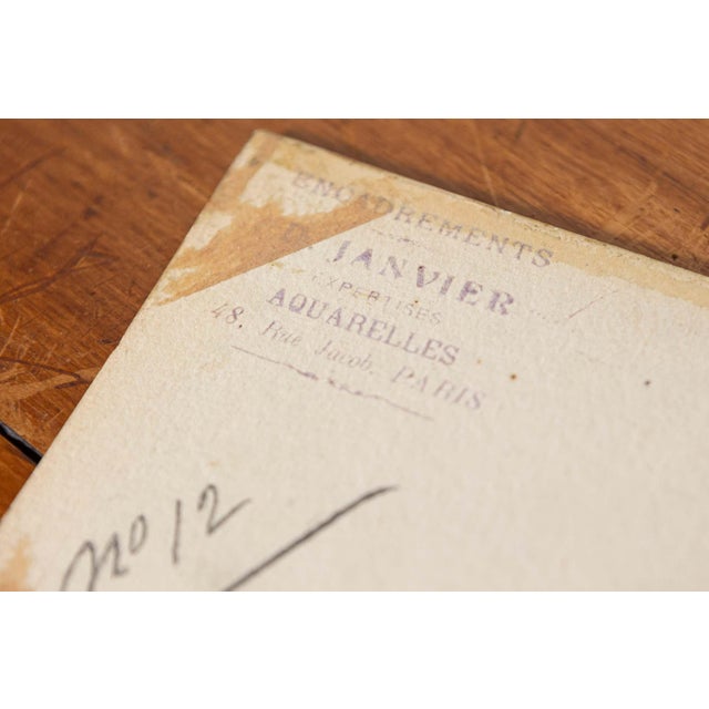 Paper 20th Century French Water Color For Sale - Image 7 of 7