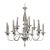 Shonbek Jasmine 15 Light 110v Chandelier in Silver With Clear Optic Crystal Excellent Condition For Sale