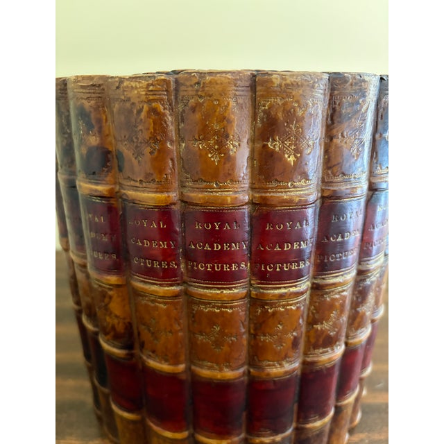 Mid 20th Century Mid-20th Century English Trompe l'Oeil Leather Book Waste Basket For Sale - Image 5 of 7