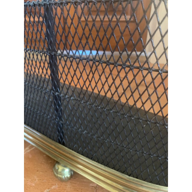 Antique English Brass and Wirework Fender For Sale - Image 12 of 18