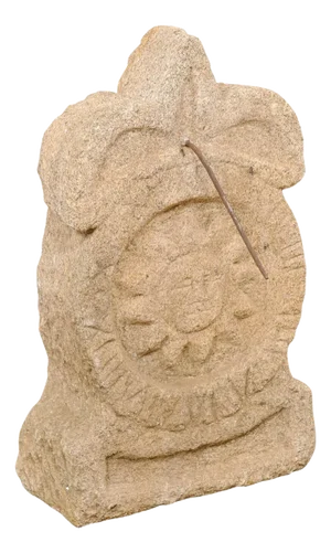 Early 20th Century Spanish Stone Fleur de Lys Garden Sundial