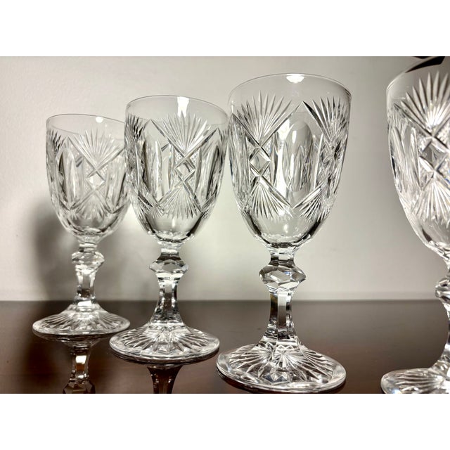 Crystal Glasses from Saint Louis, 19th Century, Set of 9 For Sale - Image 10 of 18