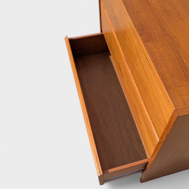 1960s Petite Danish Modern Teak Three-Drawer Dresser or Nightstand For Sale - Image 11 of 13