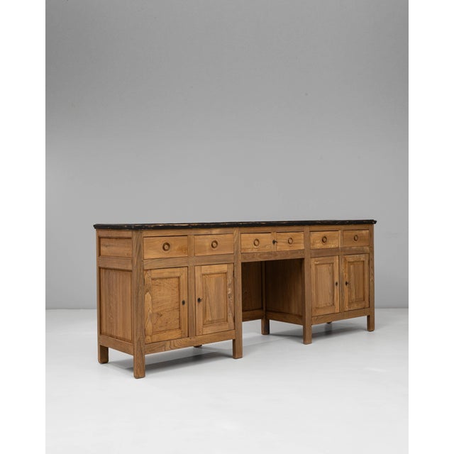 French Provincial 1900s French Provincial Wooden Buffet with Drawers and Cabinet Storage For Sale - Image 3 of 18