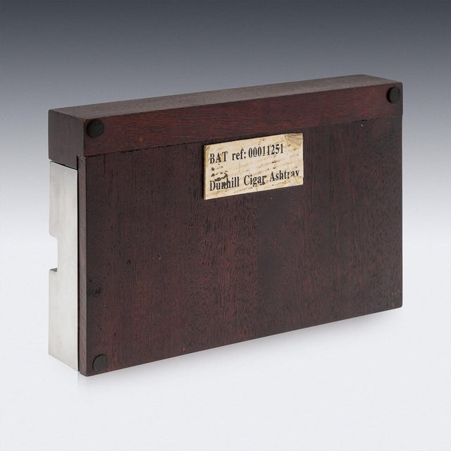 Vintage Italian Mahogany Ashtray by Alfred Dunhill, 1970s For Sale - Image 9 of 11