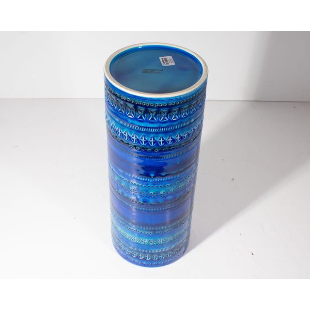 Rimini Blue Crate & Barrel Ceramic Vase Designed by Bitossi For Sale In Indianapolis - Image 6 of 8