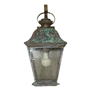 Single Vintage Solid Brass Wall Lantern