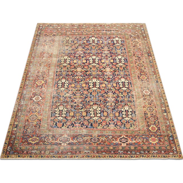 1960s 1940s Persian Mahal Rug For Sale - Image 5 of 5