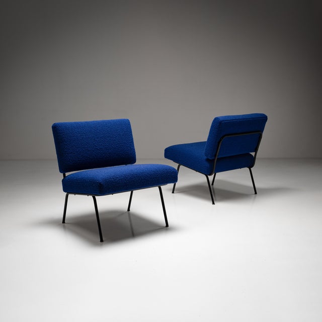 Blue Set of Model 31 Lounge Chairs by Florence Knoll for Knoll Inc. / Knoll International, 1960s For Sale - Image 8 of 14