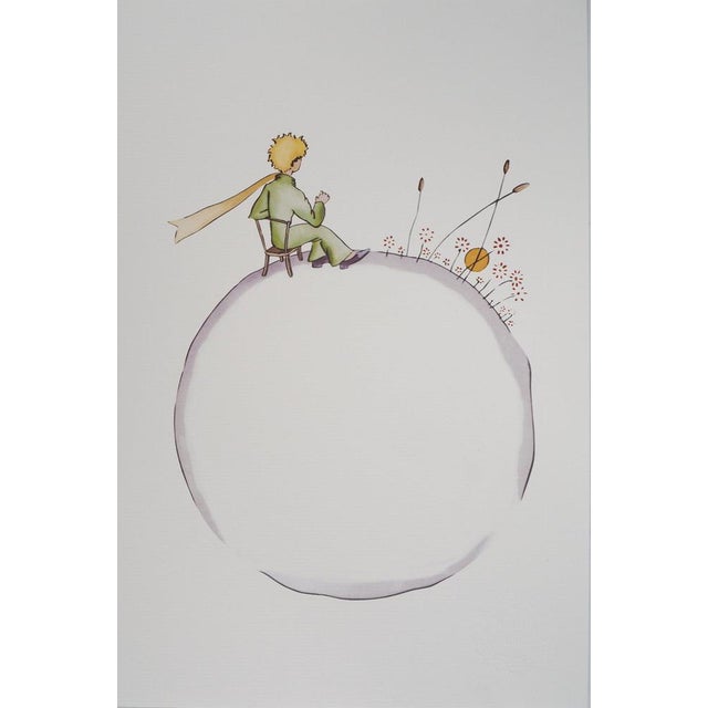 Antoine De Saint-Exupery, Le Petit Prince sur la planète fleurie, Lithograph For Sale - Image 6 of 6