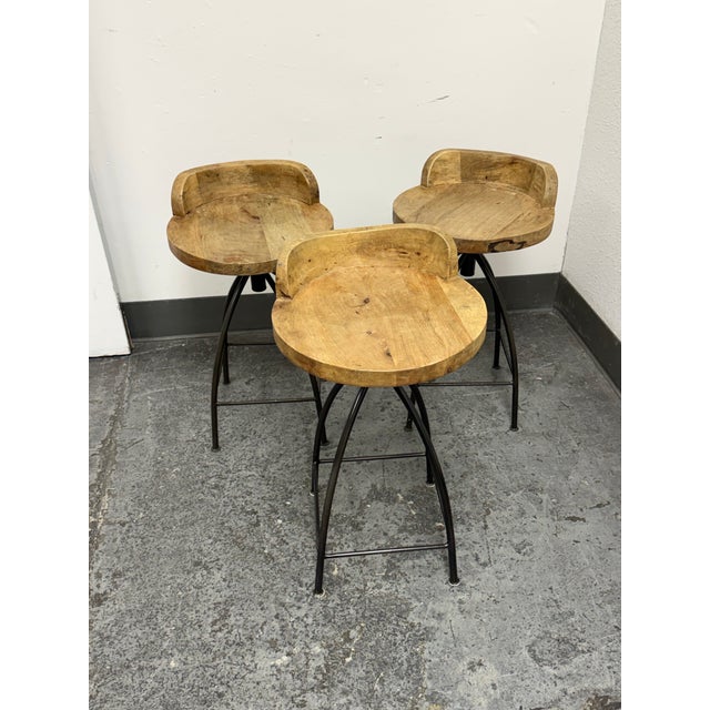 Arteriors Henson Counter Stools, Set of Three For Sale - Image 4 of 12