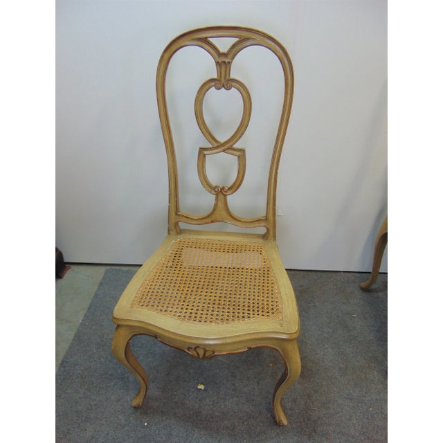 French French Style Cream Painted Side Chairs - Set of 4 For Sale - Image 3 of 10