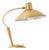 Scandinavian Modern Table Lamp in Brass and Wood, 1940s For Sale