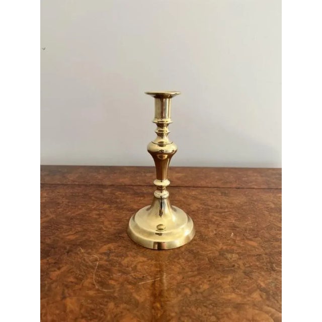 Victorian Brass Candlesticks, 1880s, Set of 2 For Sale - Image 3 of 6