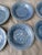 1980s Vintage Blue Bordallo Pinheiro Plates Set of 6 For Sale - Image 5 of 11