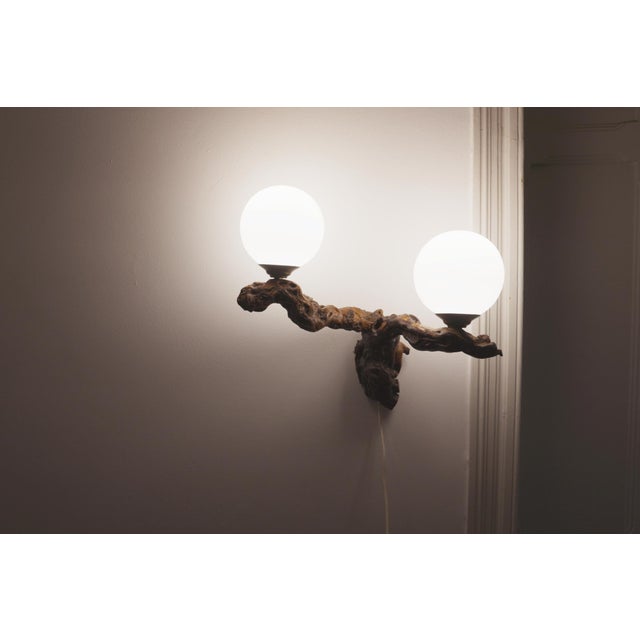 Vintage Brutalist Double Globe Lighting Wall Light, 1950s For Sale - Image 18 of 18