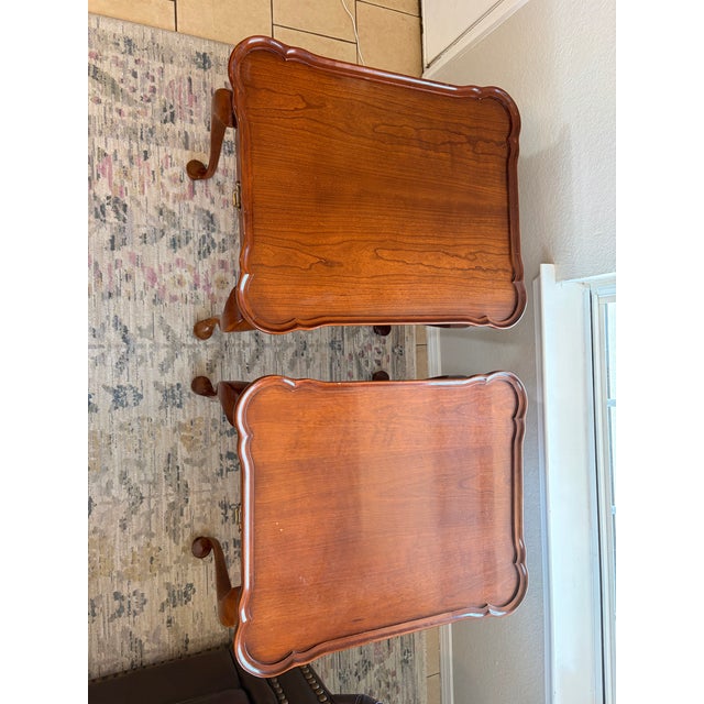 Wood Vintage Councill Craftsmen Mahogany Queen Anne End Tables – Pair For Sale - Image 7 of 9