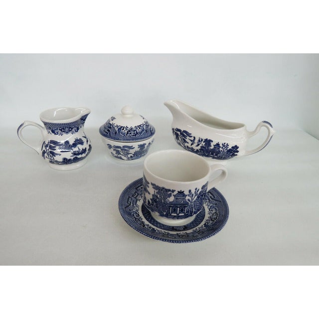 Vintage Churchill Blue Willow English Dinner Set Set of 105 Chairish