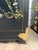 Pair of 1970s Chinoiserie Black Lacquer Nightstands With Hand-Painted Birds & Brass Hardware For Sale - Image 12 of 17