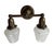 1900 - 1909 Antique Double Wall Sconce Completely Restored Original Patina For Sale - Image 5 of 8