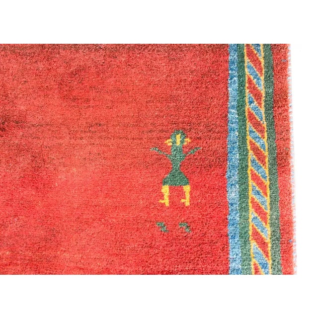 Textile Late 20th Century Vintage Gabbeh Rug For Sale - Image 7 of 12