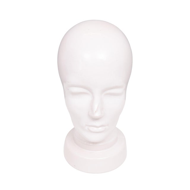 White Ceramic Mannequin Head, Germany, 1970s For Sale - Image 6 of 10