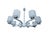 Large Glass and Chrome Pendant Light from Kaiser-Leuchten, 1970s For Sale - Image 17 of 17