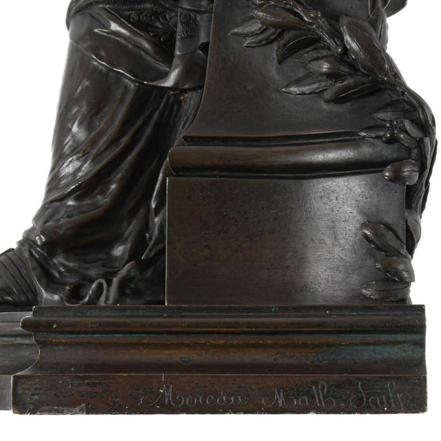 Bronze Sculpture After Jacques Boustou by Auguste Moreau, Standing Classical Lady, Late 19th–Early 20th Century For Sale - Image 10 of 10