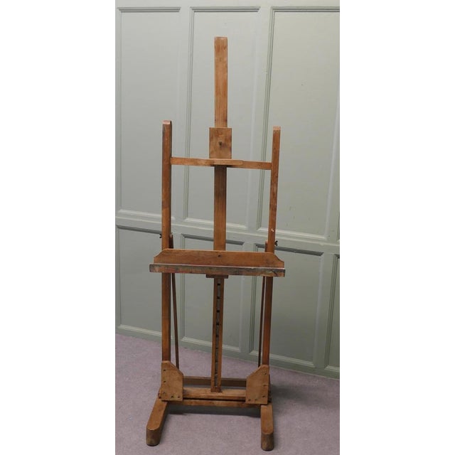 Paint Spattered Adjustable Easel, 1920 For Sale - Image 3 of 7