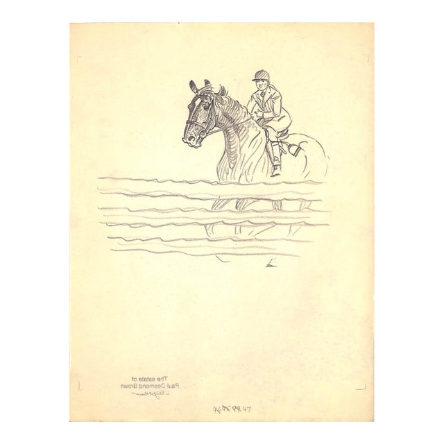 Original 1944 Pencil Drawing From Hi, Guy! The Cinderella Horse by Paul Brown 6 For Sale