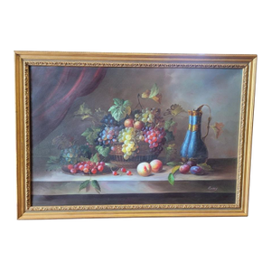 1980s Beautiful Oil Painting Still-Life Painting
