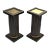 Pair of Mid 20th Century Brass and Black Metal Italian Pedestals For Sale