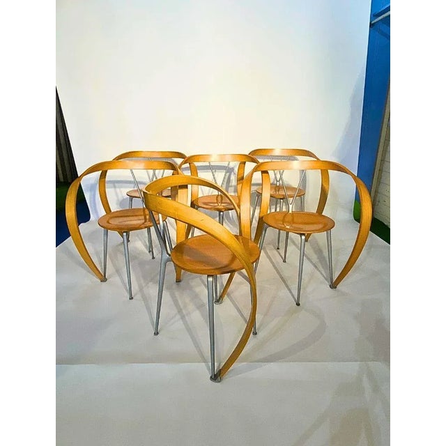 Set of 6 Vintage Revers Chair by Andrea Branzi for Cassina, 1993 For Sale In New York - Image 6 of 6