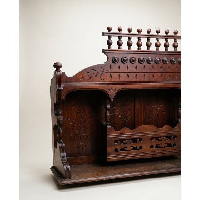 An impressive late 19th-century Victorian architectural organ topper, or organ crown, displaying strong Eastlake...
