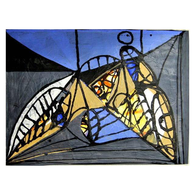 Mathias Wunderlich, Fossils, 2020, Acrylic on Paper For Sale - Image 4 of 4