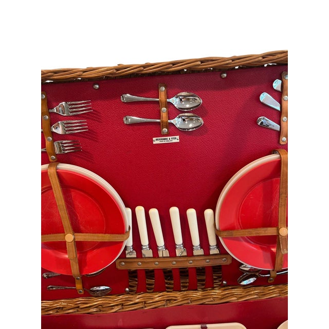 A rare and authentic Abercrombie & Fitch picnic hamper, Made in England, dating to the 1940s–1950s. Designed as a luxury...