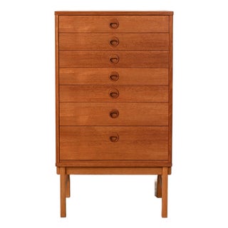 Scandinavian Teak Chest of 6 Drawers, 1960s For Sale