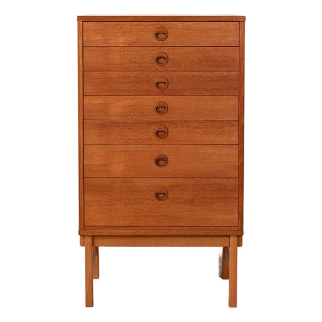 Scandinavian Teak Chest of 6 Drawers, 1960s For Sale