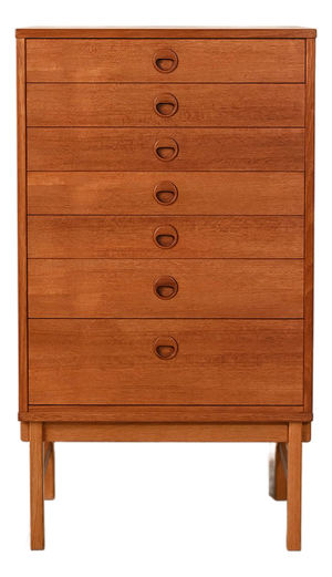 Scandinavian Teak Chest of 6 Drawers, 1960s