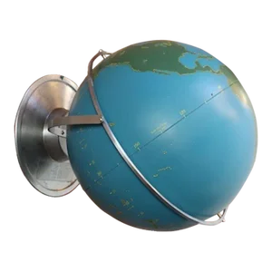 Large Vintage a.j. Nystrom Wall Mounted or Tabletop Activity / Military Globe
