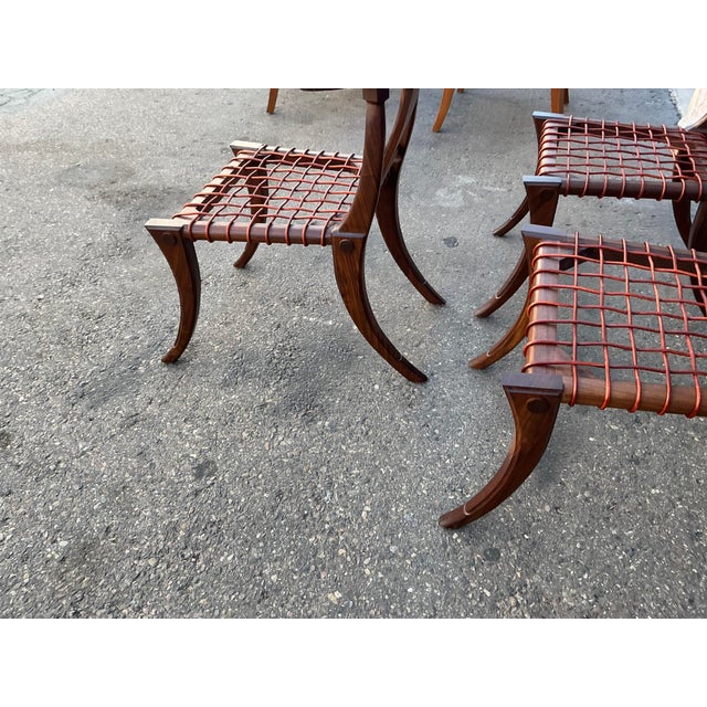 T. H. Robsjohn-Gibbings Klismos Style Walnut Chairs…set of 3 For Sale - Image 11 of 17