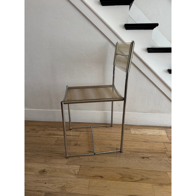 Italian modern Spaghetti Chair by Giandomenico Belotti for Alias, 1980s Chair mod. Spaghetti with rectangular and elastic...